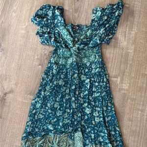 Floral Green/Blue Dress